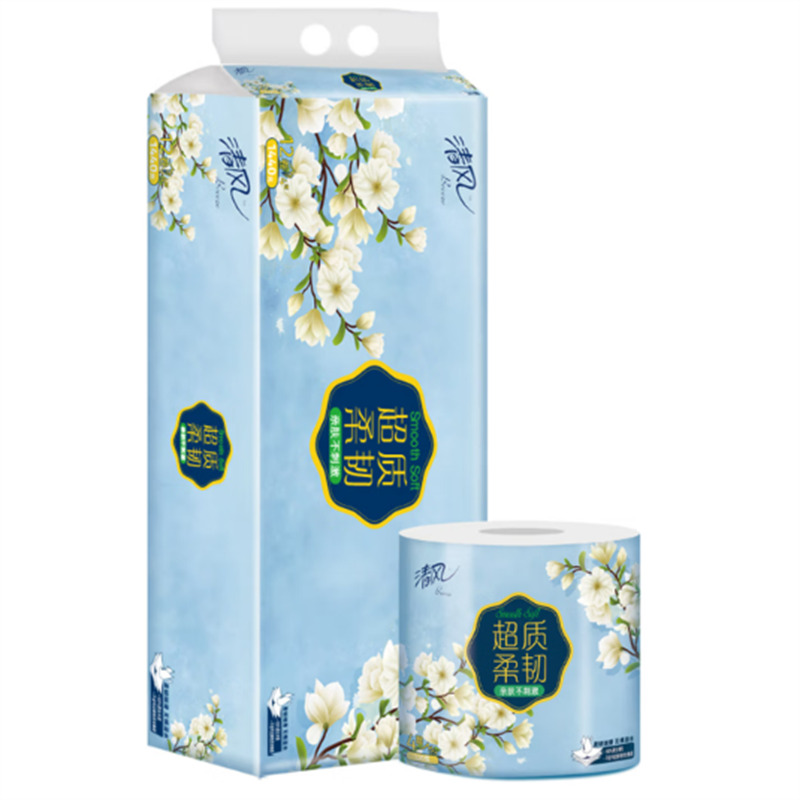 清风 超质柔韧系列卷纸 4层120克1卷 12卷*1提 A20CHK