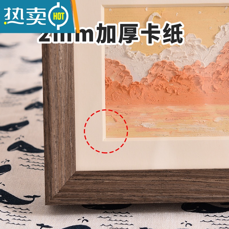 敬平四宫格油画棒10x10作品保存相框装裱画框生日油画棒实木中空画框 弧面立体款-白色 画框25*25cm(放4张10*高清大图