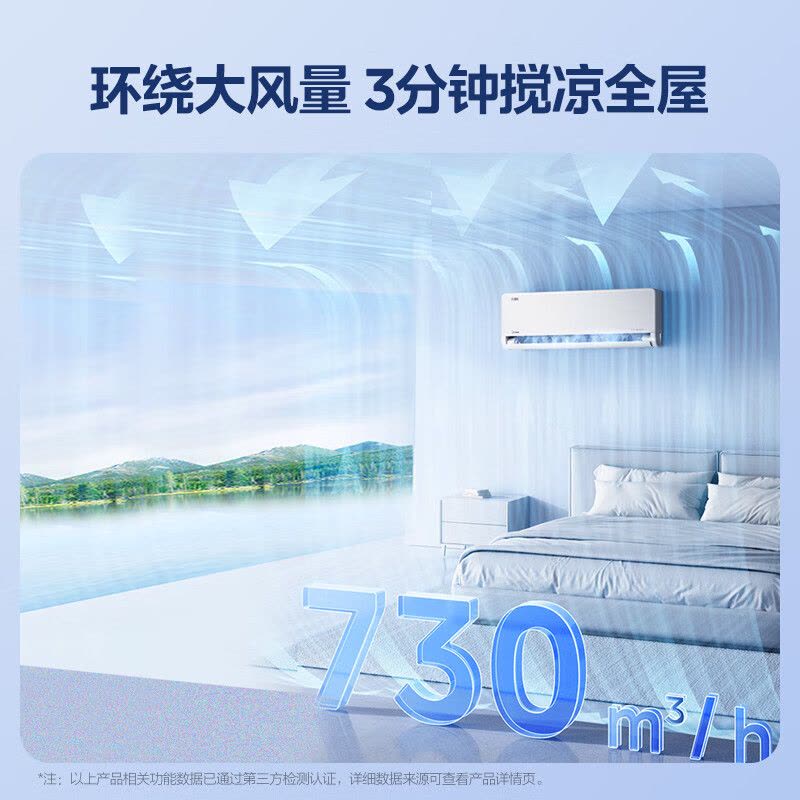 美的(Midea)空调挂机大1匹家用风尊二代全面风一级能效变频冷暖巨省电客厅卧室智能挂机KFR-26GW/N8MXC1Ⅱ图片