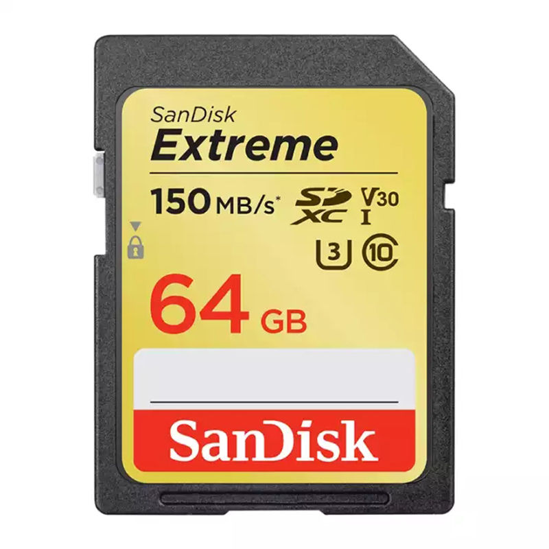 [免邮]闪迪(SanDisk)SD卡至尊超速64G 单反相机存储卡内存卡读150MB/s写60MB/s支持4K高清拍摄