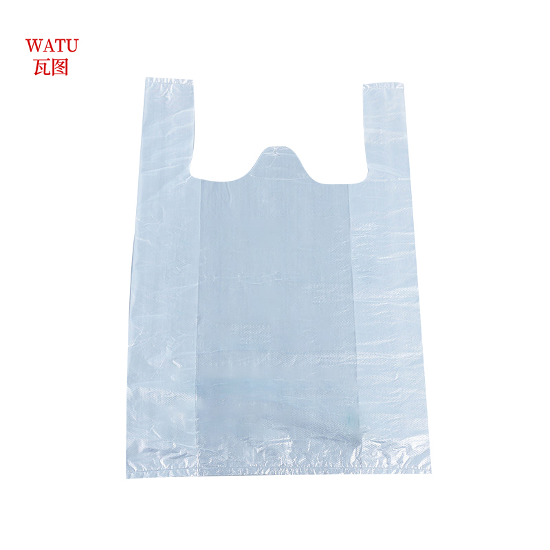 瓦图 WATU一次性用品透明中白袋 29*45 超市手提购物水果打包包装袋 100个装高清大图