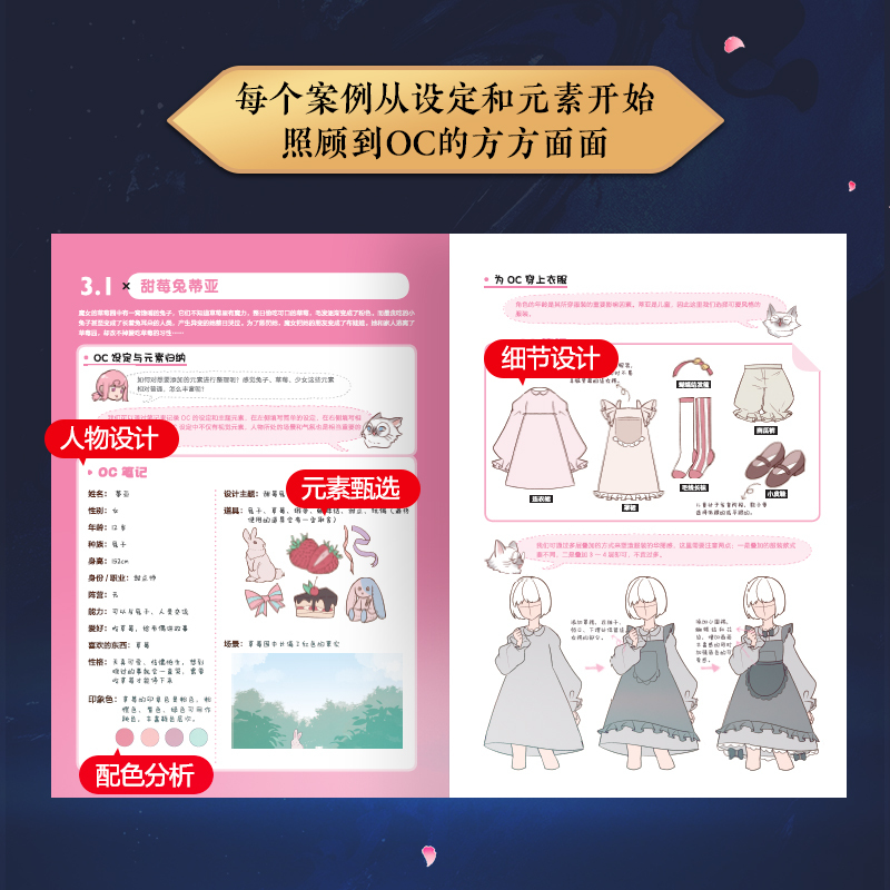 [正版]OC宝典 动漫原创角色设计教程 oc设定教程书动漫人物角色设计技法二次元漫画人物角色绘制