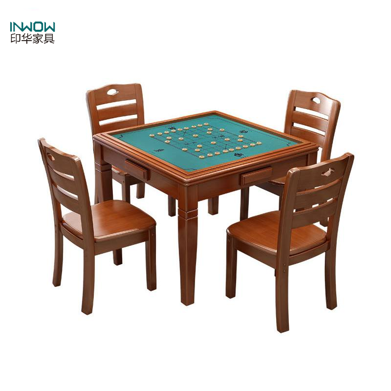 印华(YINHUA)棋牌桌椅 餐桌椅 两用桌椅(900*900*750)(套)