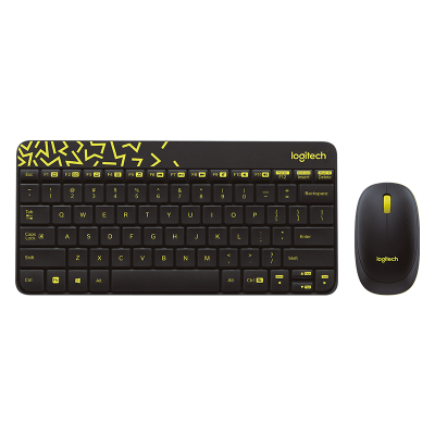 罗技(Logitech) MK240 NANO窄边框 USB接收器 键盘鼠标无线套装 黑色