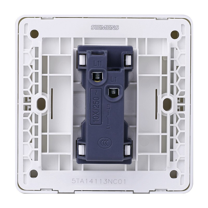 西门子(SIEMENS)开关插座面板 致典系列雅白色开关插座 二开多控(二位中途)