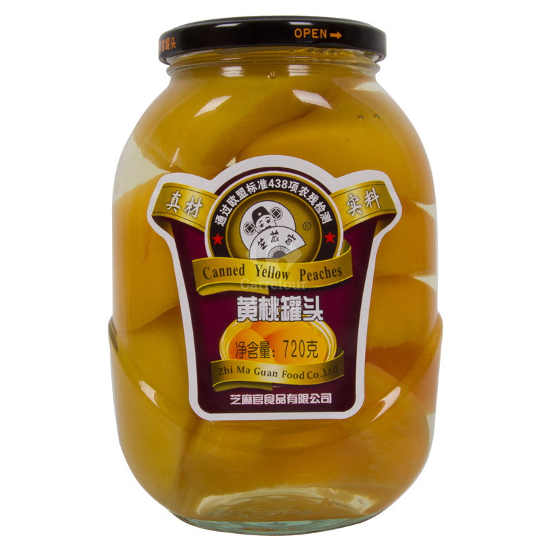 芝麻官糖水黄桃罐头720g