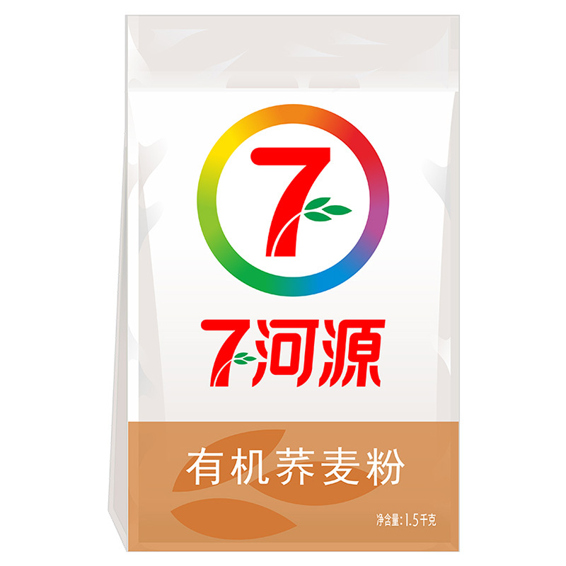七河源有机荞麦粉1.5kg 无添加 面粉 五谷杂粮 粗粮面 可做炸酱面 热汤面 炒面