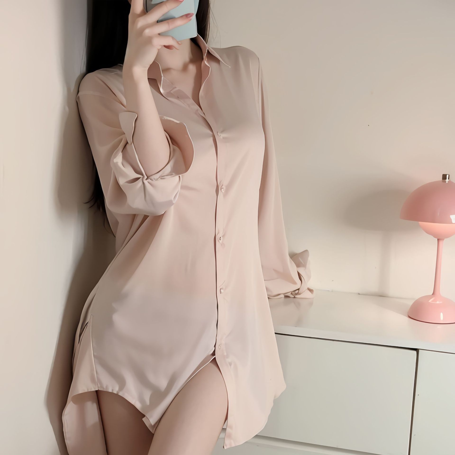 情趣内衣情趣睡衣睡裙小胸显大激情午夜魅力诱惑调情性感睡衣睡裙 粉色 均码