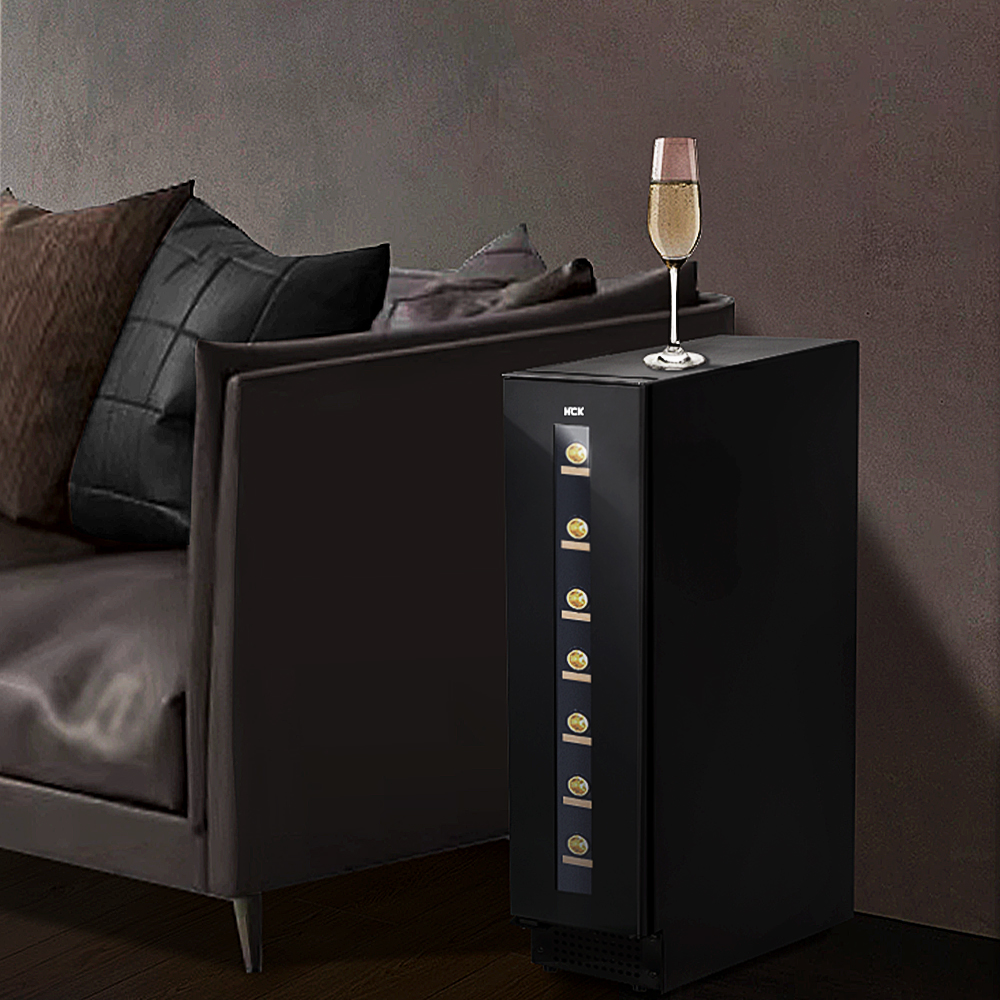 HCK哈士奇SC-20WA 7瓶红酒柜恒温酒柜家用客厅嵌入式小型超薄迷你冰吧冰箱高清大图