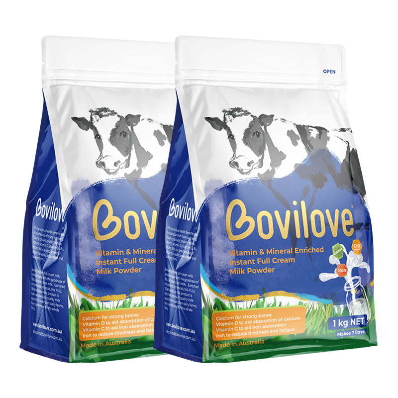 澳洲发/3袋装-Bovilove贝爱嘉进口全脂成人奶粉1kg/袋装 澳洲进口多维高钙儿童学生青少年男女牛奶粉高清大图