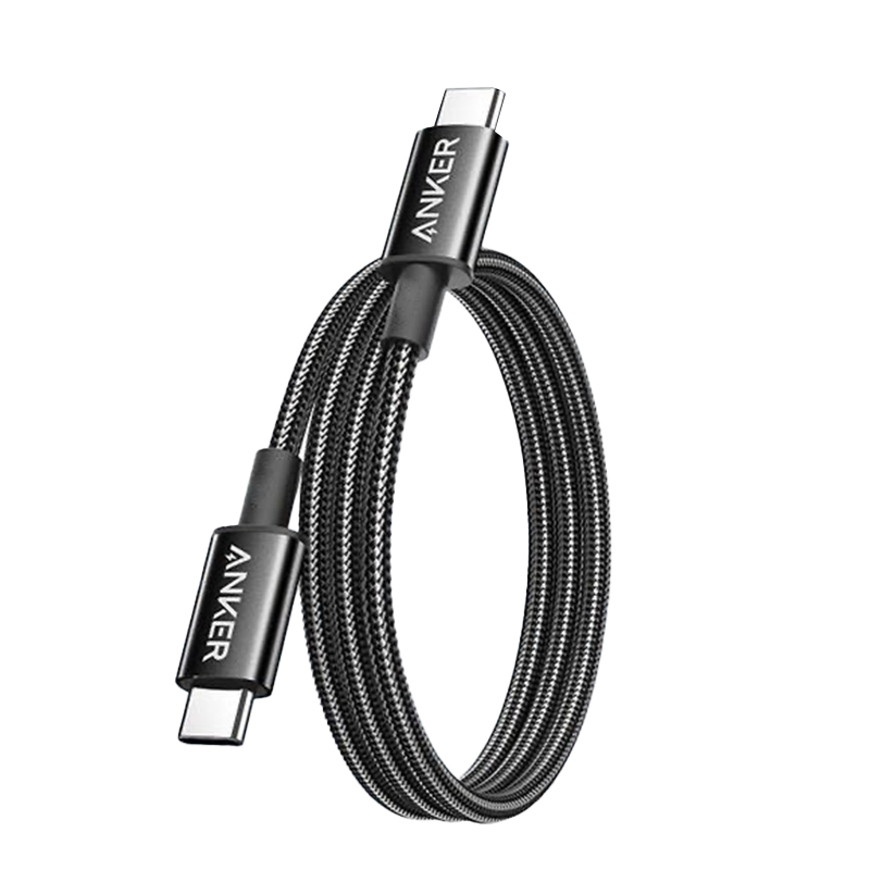 Anker安克240w编织数据线PD快充typec充电线套60w苹果16promax手机iPhone15适用安卓黑色高清大图