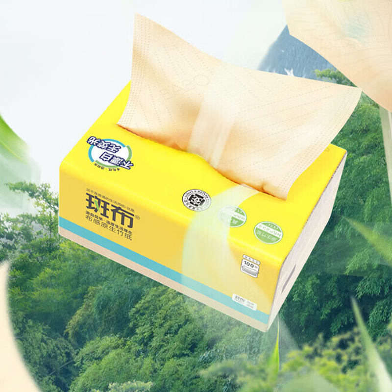 斑布抽纸100抽*6包三层BASE系列BCR100D6-T高清大图