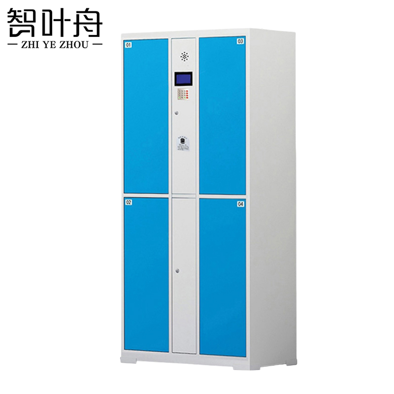 智叶舟电子存包柜指纹密码4门850*460*1800mm台高清大图