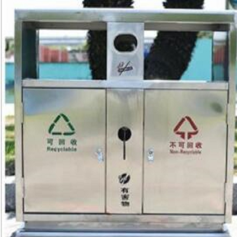 心业不锈钢室外果皮箱XY-LT06B垃圾容器. 此产品单件不出售批量请联系客服高清大图