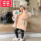 可莉允女童棉衣2022新款洋气儿童冬装羽绒棉服小童宝宝冬季棉袄外套加厚