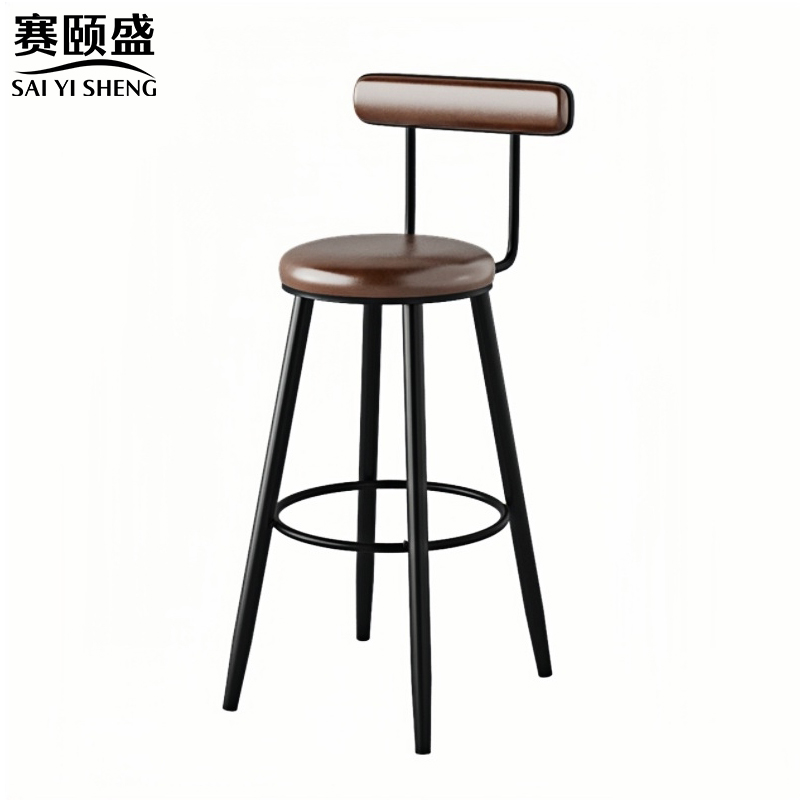 赛颐盛铁艺高脚吧台椅高清大图