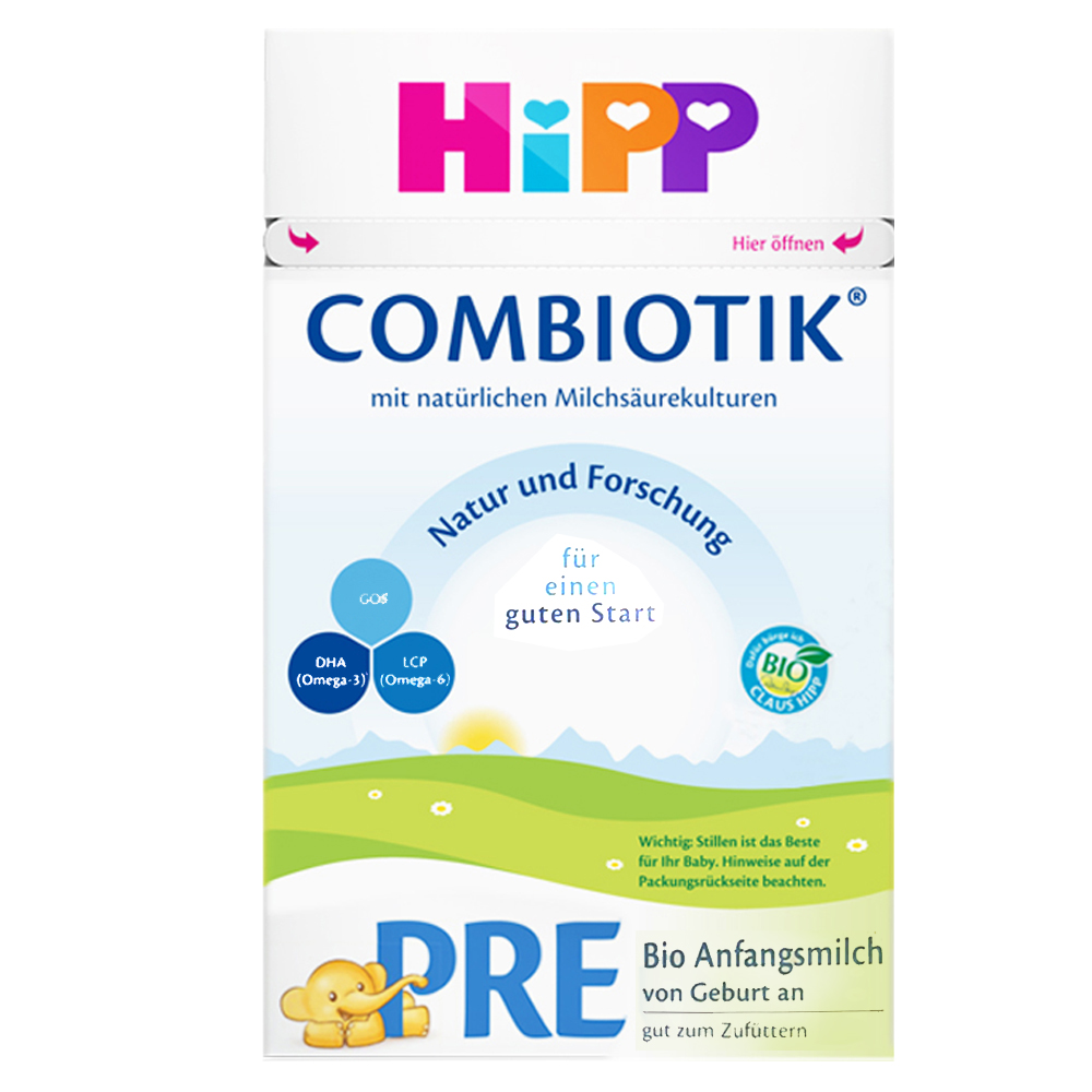 原装进口 德国喜宝Hipp益生菌婴幼儿牛奶奶粉PRE段(0-6个月)600g