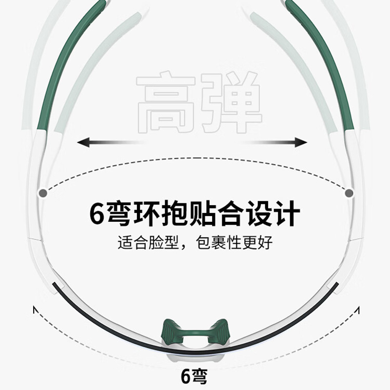 海伦凯勒(Helen Keller) HK611YDN92 变色骑行太阳镜(男女同款 )亮实白框+粉紫REVO变色镜片高清大图