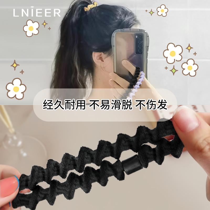 白鹿同款发绳女高马尾扎头发橡皮筋春夏发圈弹力皮套加粗耐用头绳