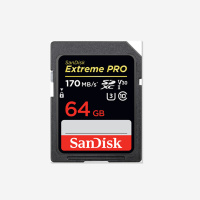 闪迪(SanDisk) 64GB SD存储卡 4K至尊超速版 读速170MB/s 写速90MB/s 单反微单内存卡SD卡