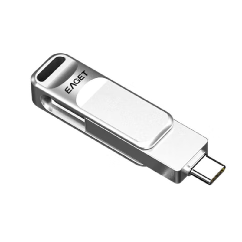 忆捷(EAGET)CF20 64GB U盘Type-C USB3.0 双接口手机电脑多用旋转优盘金属 单位:个高清大图