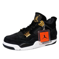 NIKE Levi’s x Air Jordan AJ4 IV 乔4 李维斯乔丹篮球鞋男女鞋 黑金男308497-03