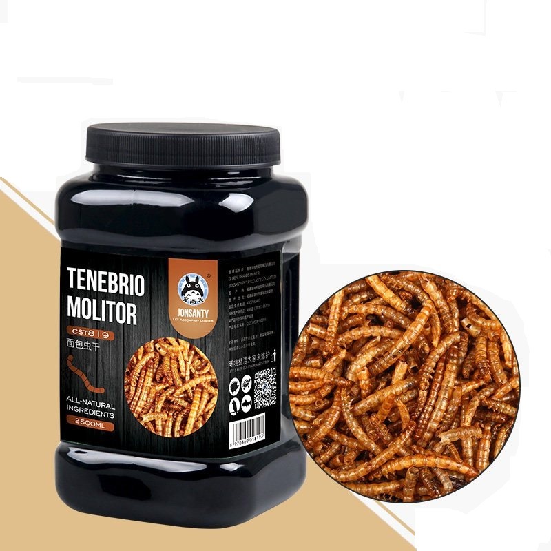 面包虫虫干粉虫鹦鹉鱼乌龟银龙金龙鱼画眉鸟石蛙饲料500克高清大图