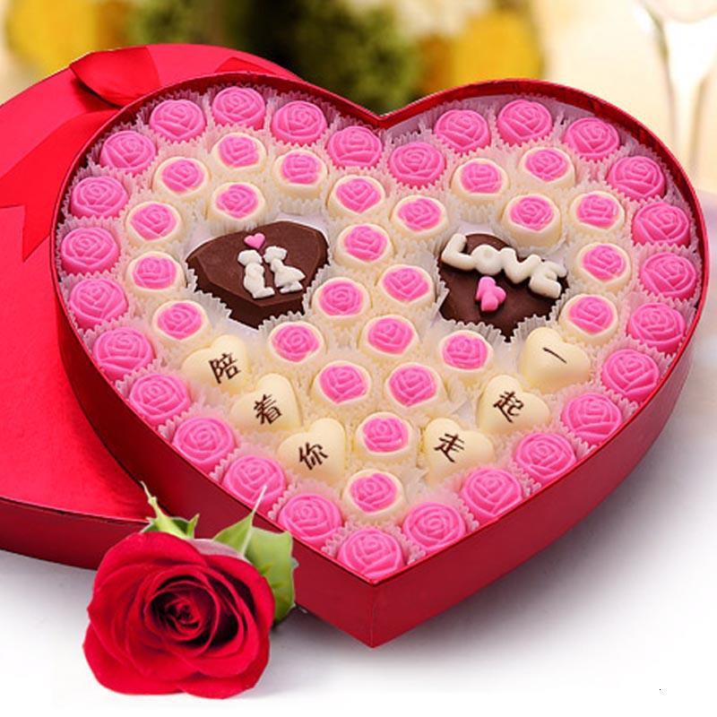 巧克力礼盒装diy手工刻字情人节生日个性定制送女友浪漫心形报价_参数