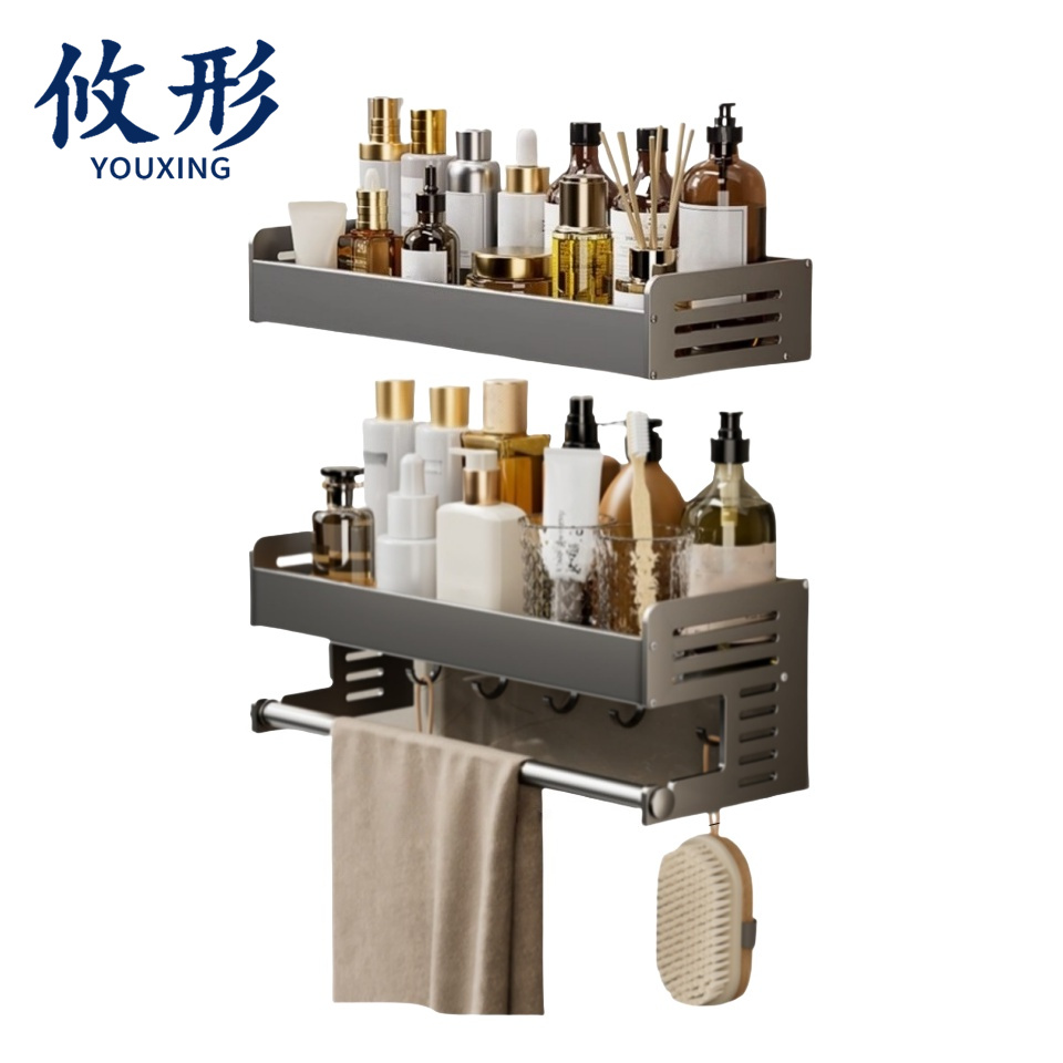 攸形 双层毛巾架40cm套高清大图