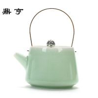 鼎亨青瓷茶壶陶瓷功夫茶具小茶壶提梁壶梅子青粉青泡茶壶小号单茶