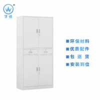 [万保]铁皮文件柜 钢制办公柜 中二斗柜 铁皮资料文件柜 办公柜 档案柜