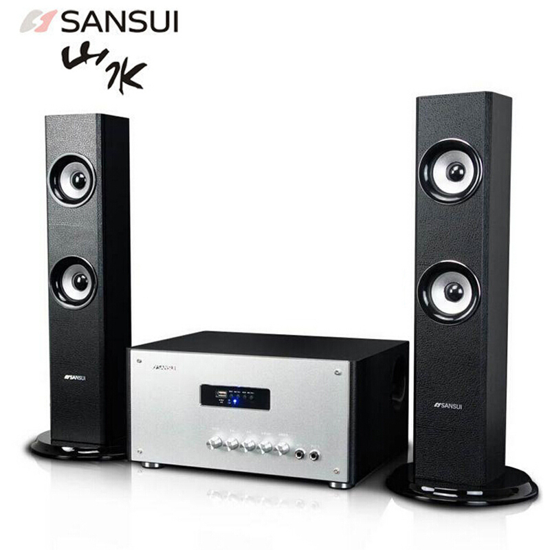 山水(SANSUI)GS-6000(82D)蓝牙音箱家庭影院卡拉OK音响低音炮木制音响U盘 家用k歌客厅重低音炮