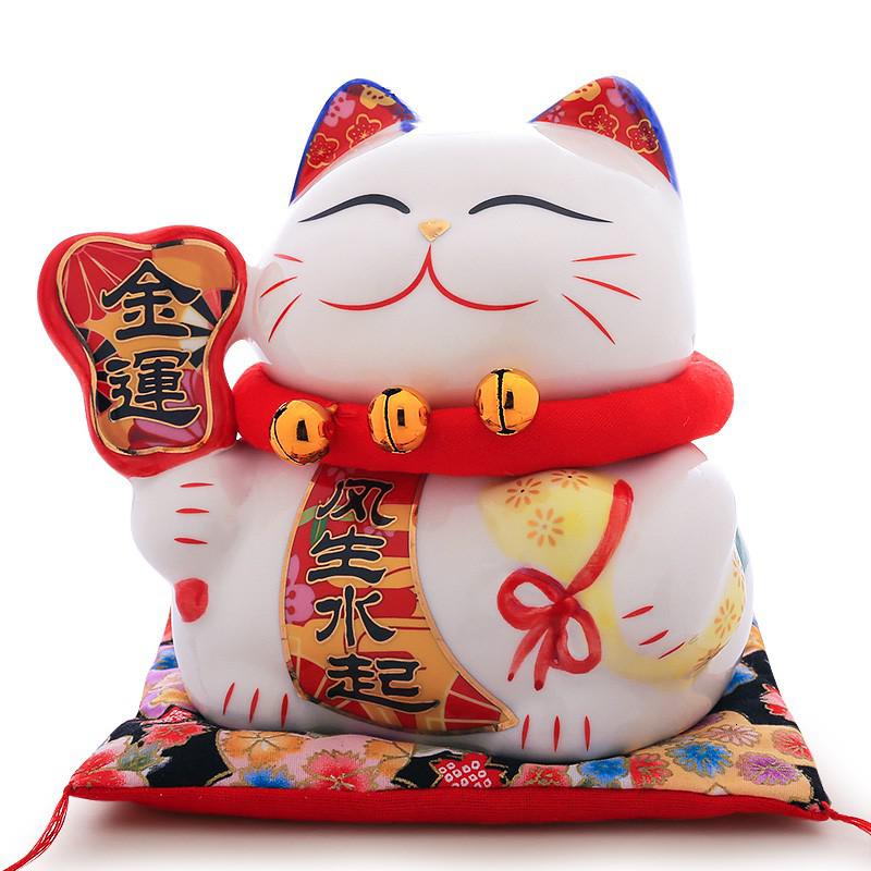 可爱猫小摆件 5寸迷你小号创意陶瓷家居店铺开业礼品 三维工匠 5寸[健康成就]猫高清大图