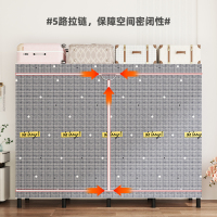 家时光免安装折叠布衣柜拉链全封闭防尘钢管加粗全钢架简易组装收纳柜子