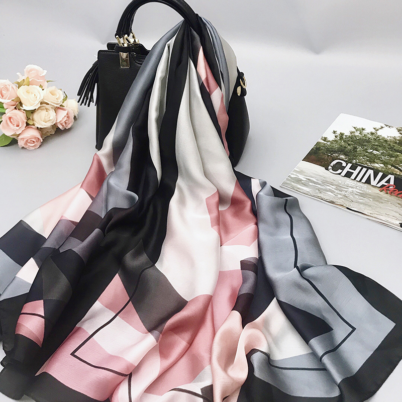 盛世尼曼丝巾女百搭夏季轻薄款纱巾空调房围巾两用夏天出游防晒丝巾