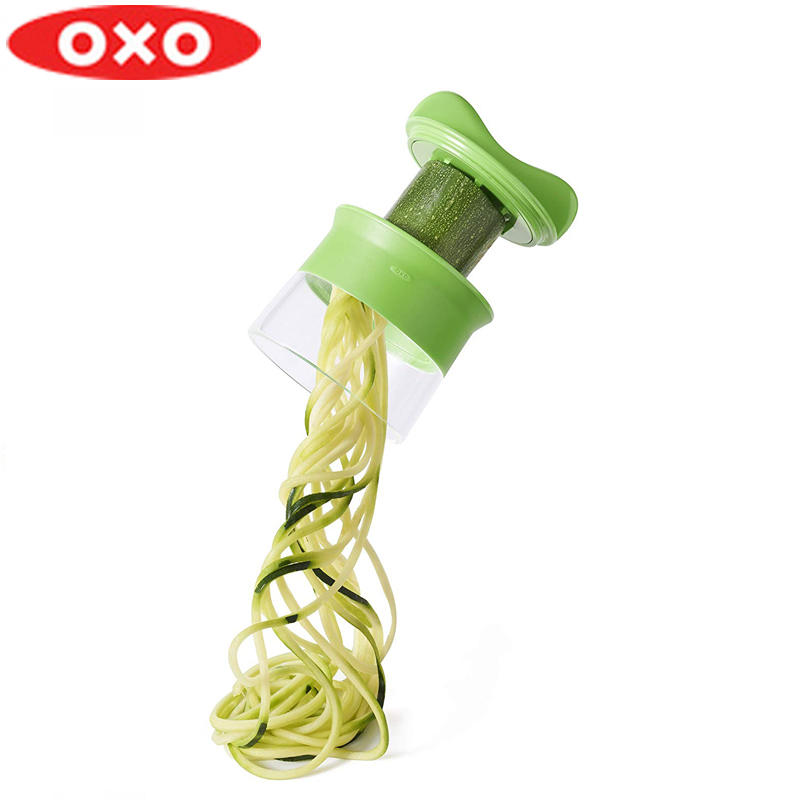 美国奥秀OXO手持式蔬菜螺旋切丝器切长丝器 创意厨房擦丝器可切成面条状长丝食品级不锈钢高清大图