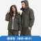 棉衣工作服加厚两件套棉服男连帽可拆卸冬季保暖工装劳保棉袄套装莎丞