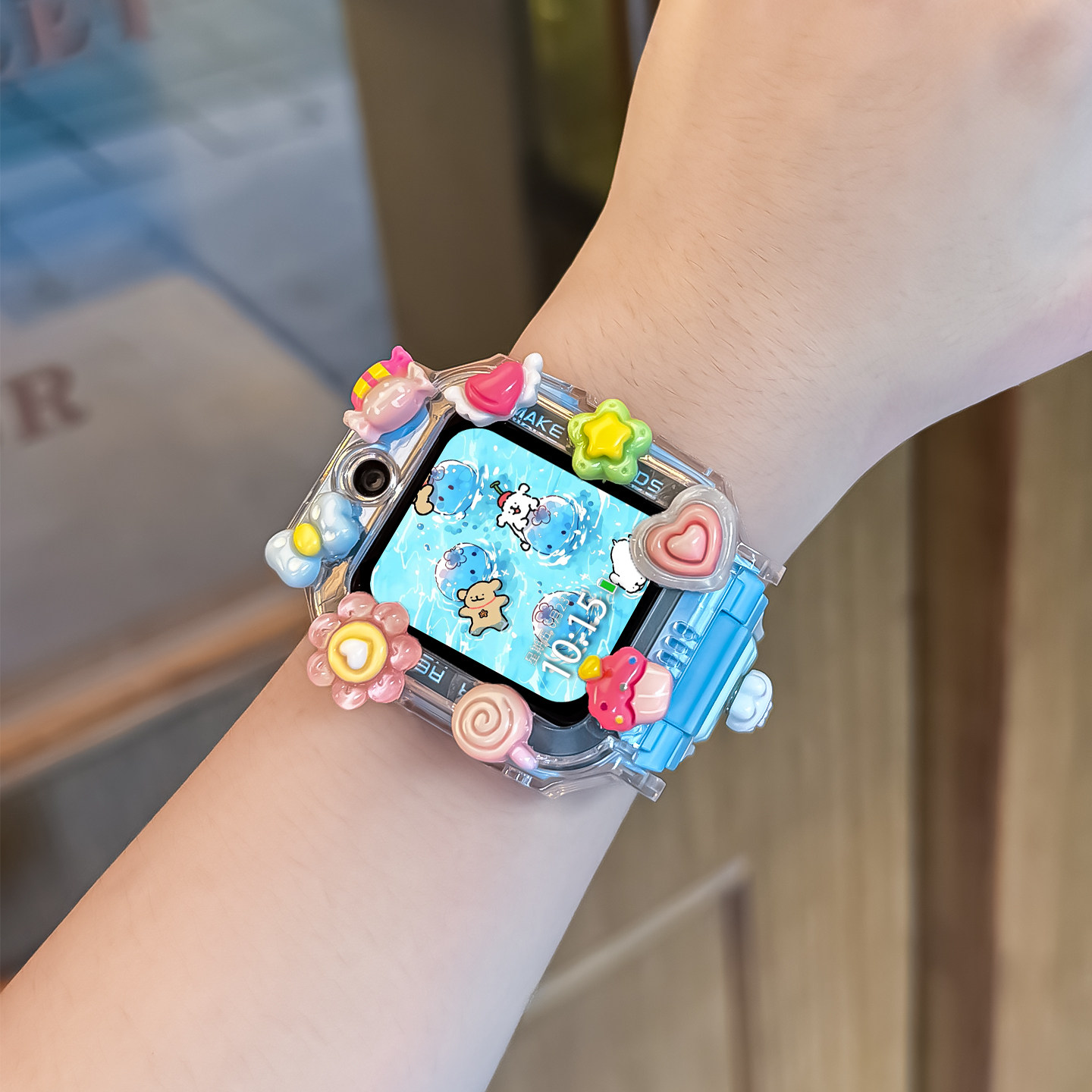 适用小天才电话手表表带Z10/Z9可爱挂脖Z11新款Z8Z7S保护套3139B高清大图