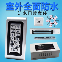室外防水门禁系统套装户外金属刷卡密码铁门电磁锁一体机磁力锁 单门外开铁门套装【户外防水】