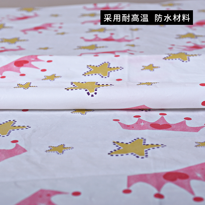 加厚一次性桌布时尚印花一次性家用聚会野餐婚庆派对塑料薄膜台布|透明加厚1.8透明花6张
