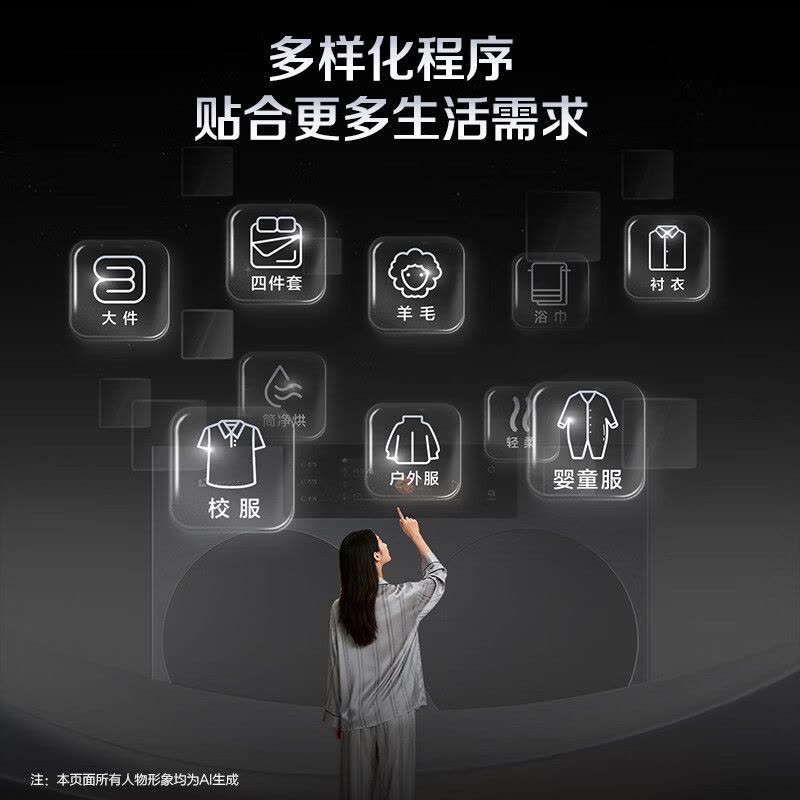 Leader海尔出品 懒人三筒Ultra 智慧版 滚筒洗衣机 带烘干[AWE新品]14.5KG 内衣洗 分区洗图片