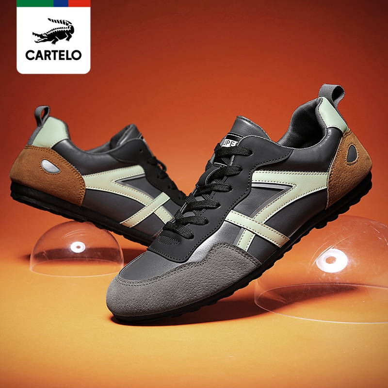 线下专柜同款卡帝乐鳄鱼cartelo新款舒适男士运动休闲鞋男鞋板鞋潮流