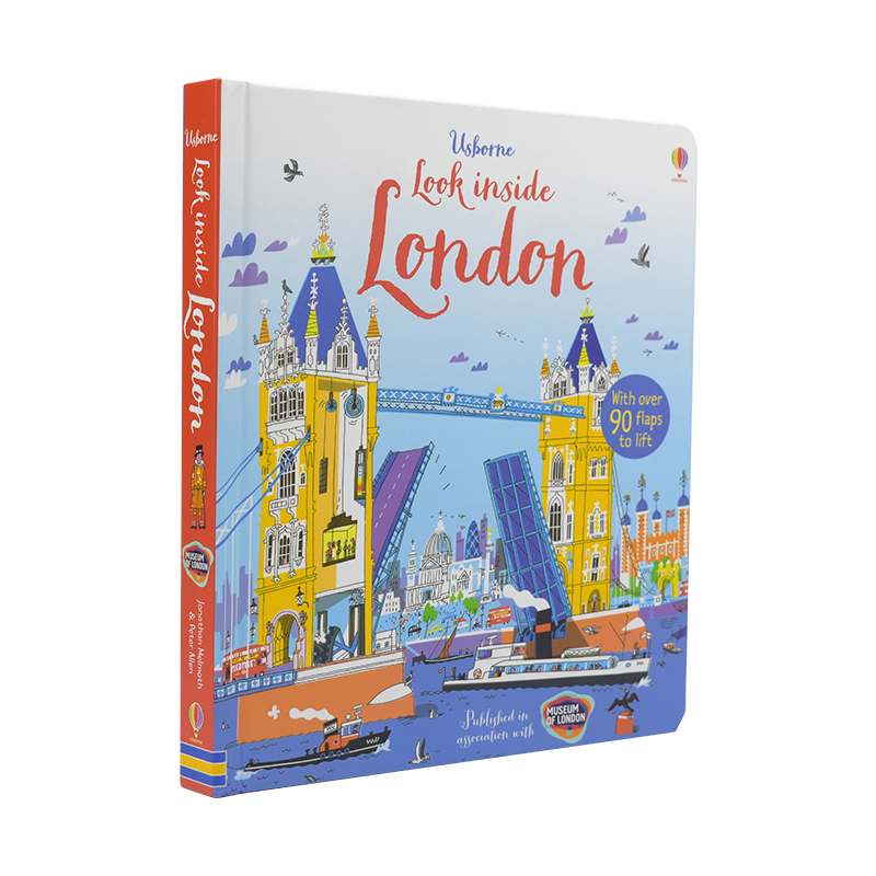 [醉染正版]Usborne看里面系列科普 原版英文 Look Inside London 城市伦敦 尤斯伯恩 立体翻翻书高清大图