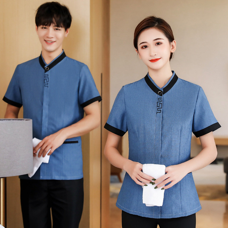 剑神WC-48保洁工作服 保洁服短袖 男女款 保洁服夏装高清大图