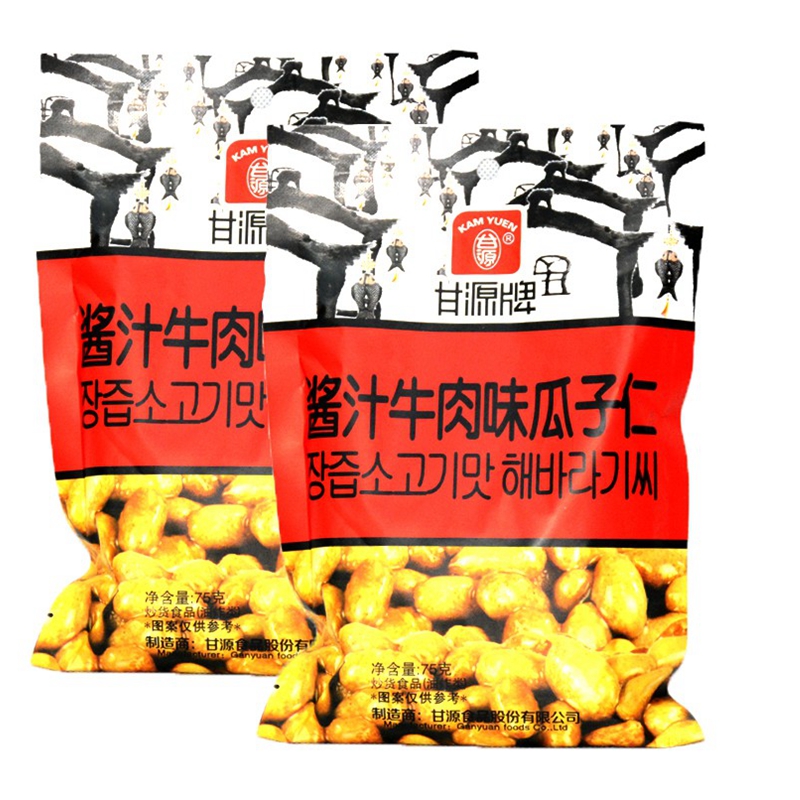 甘源 酱汁牛肉味瓜子75g高清大图