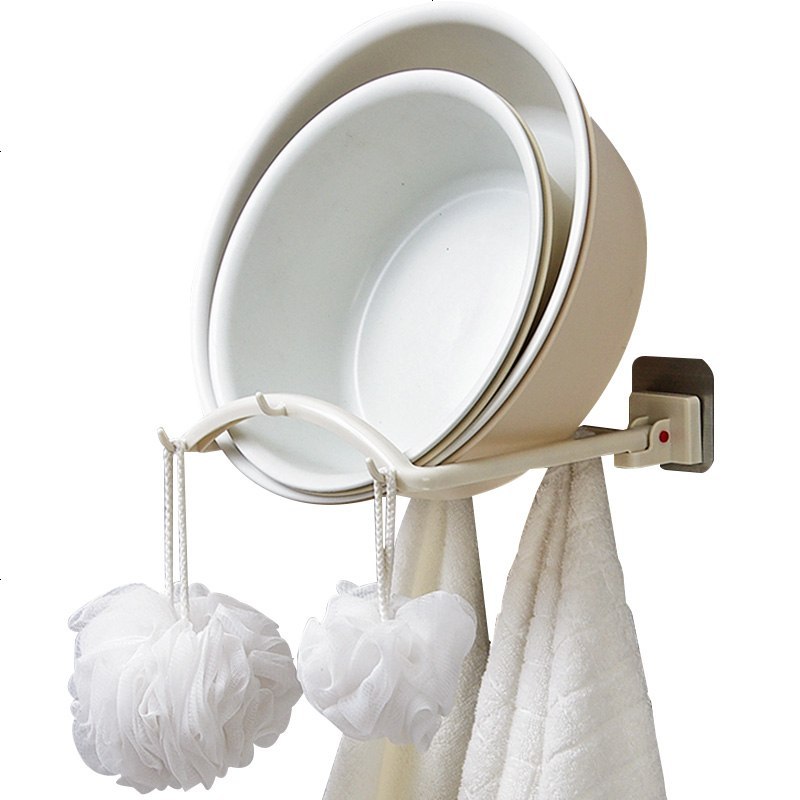 强力粘胶脸盆挂钩卫生间壁挂脸盆架挂架免钉挂盆架收纳架