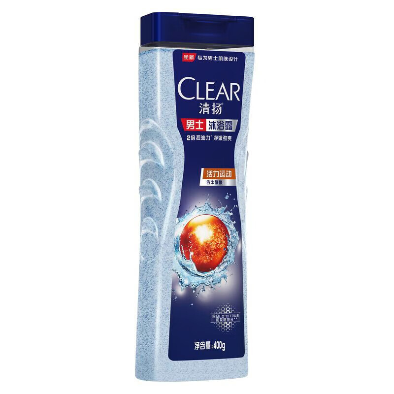 清扬(CLEAR)男士沐浴露 平衡控油 活力运动型400g C罗