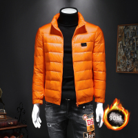 传奇保罗（CHUANQIBAOLUO）白鸭绒短款羽绒服男轻薄修身时尚休闲保暖羽绒服中青年百搭潮流帅气休闲