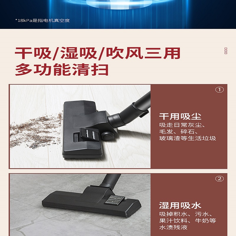 海尔(Haier)HZ-T620R吸尘器干湿吹三用大功率桶式家用吸尘器高清大图