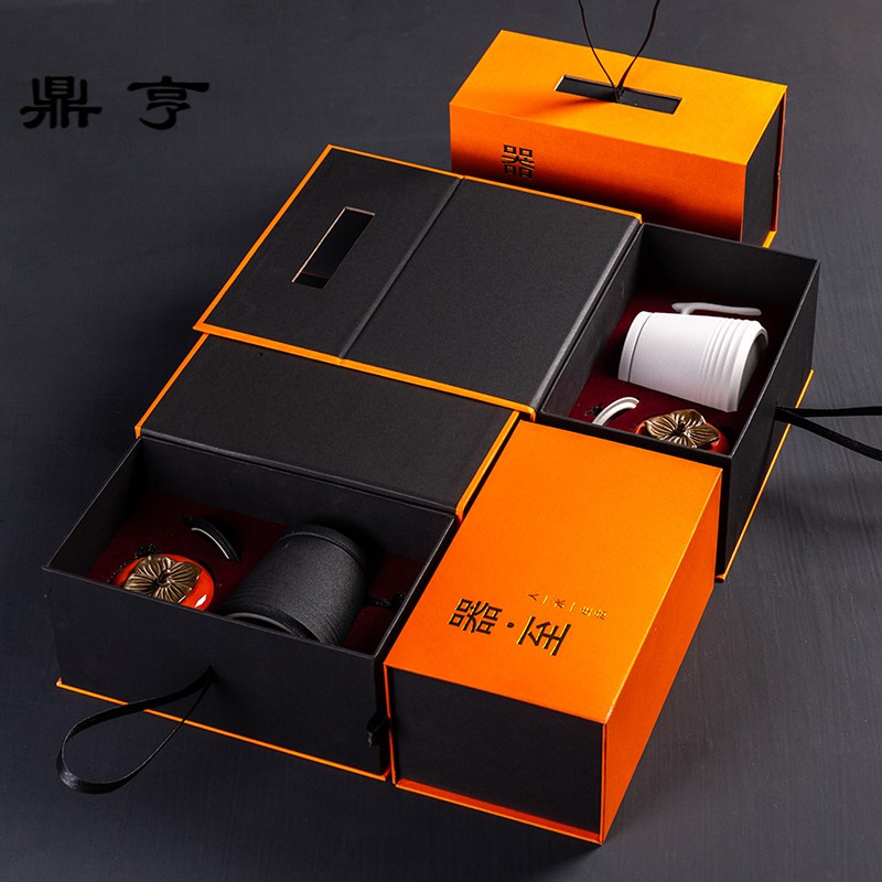 鼎亨创意马克杯定制陶瓷带盖过滤茶杯办公室泡茶杯子情侣水杯抖音